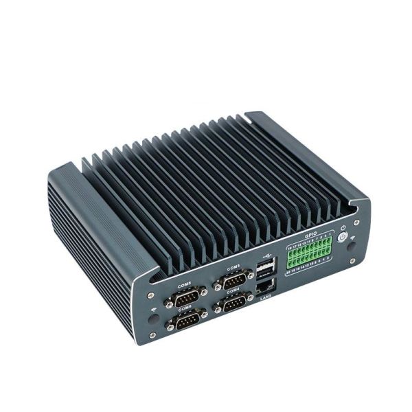IBOX-1226 J6412 Industrial Fanless Mini PC with 32GB RAM, 12V DC Input, and Quad Core Processor