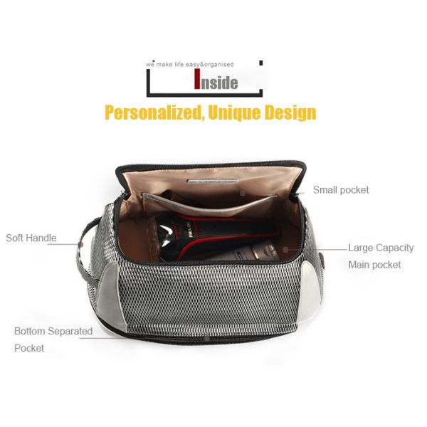 Multi - Functional Waterproof Wash Bag Indulgent With Two Separate Zip Pockets