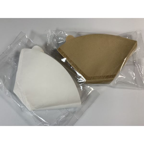 Le cône forment le sachet filtre naturel de café d'égouttement de pâte de bois de Vierge de papiers filtre du café V60