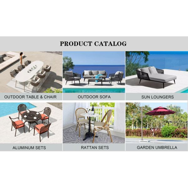 Outdoor Chairs Sofas Furniture Landscape Gardening Aluminum Alloy Stainless Steel Leisure Rattan