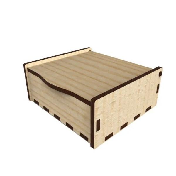 Christmas Craft Wooden Box Laser Cut Wood Plywood Box Baby Gift Box for Storage