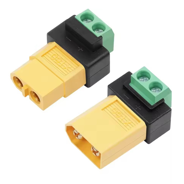 XT60 2-Pin Screw Terminal Adapter Solderless Charging Connector for Drone FPV Balance Charger