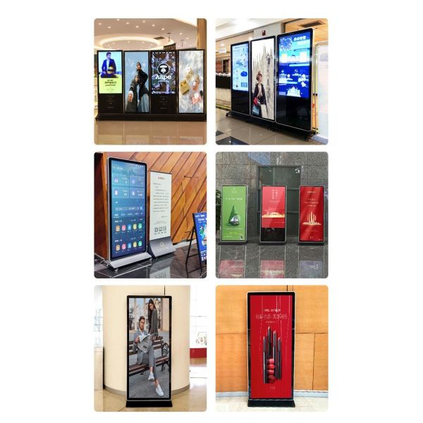 75 дюймовый полный экран вертикальный LCD дисплей IR сенсорный LCD дисплей на полу цифровые вывески Android Windows OS