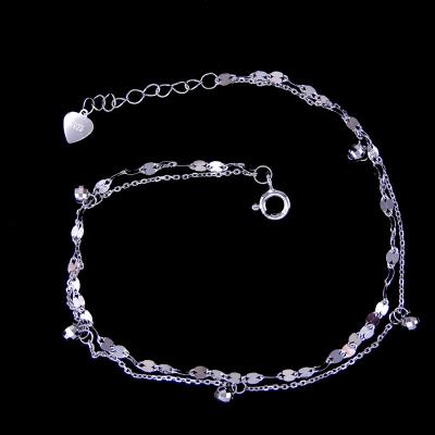Bracelete de prata Chain de prata liso personalizado do bracelete/tornozelo da extensão