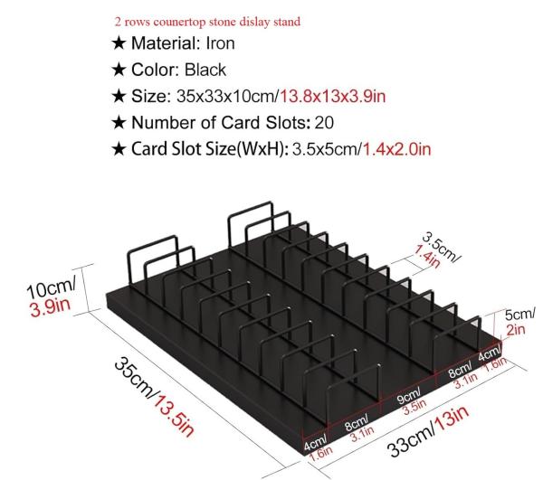 All In One Stone Display Stand White  Multi Row Quartz Display Rack Sample Holder