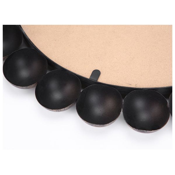 Round Bronze Sunflower Mirrored Metal Wall Art For Outdoor Indoor