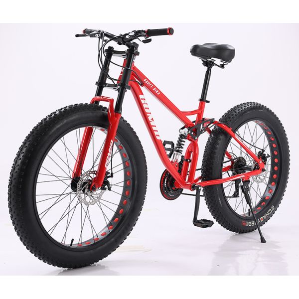 Fat tire vélo Fatbike personnalisable Croisière Neige Pleine suspension Vélo de montagne Vélo de plage Vélos à queue douce 21 vitesses