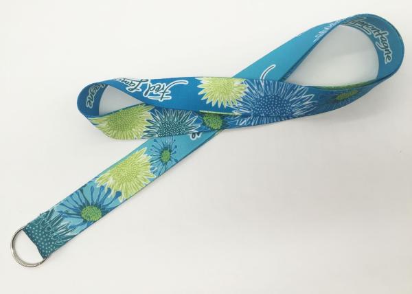 Polyester Printing Dye Sublimation Lanyards , Id Badge Neck Strap With Custom Logo