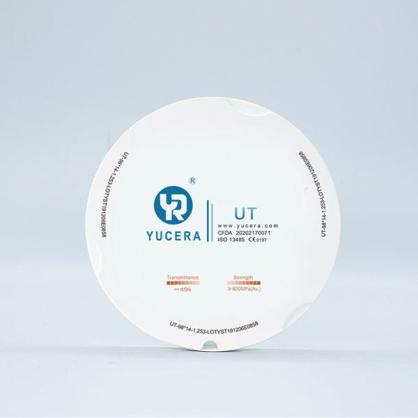 Yucera 95mm  UT White Dental Zirconia Block for Grinding Machine for Dental Laboratory Use