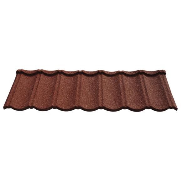 0.35mm Classic Type Stone Coated Metal Roof Tiles / Residential House Metal Roofing