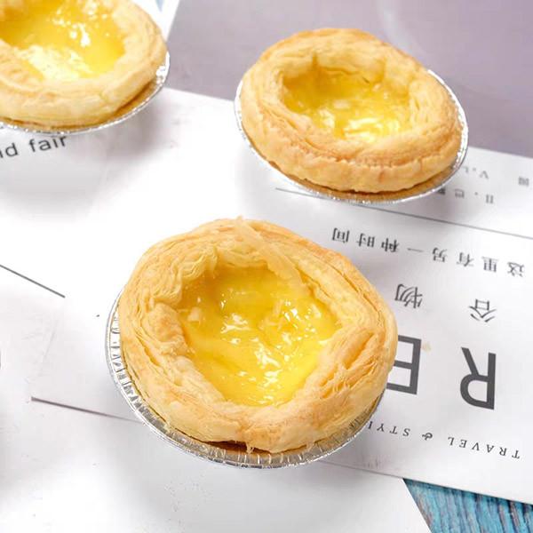 69mm Small Cake Baking Containers , Disposable Aluminum Foil Egg Tart Containers