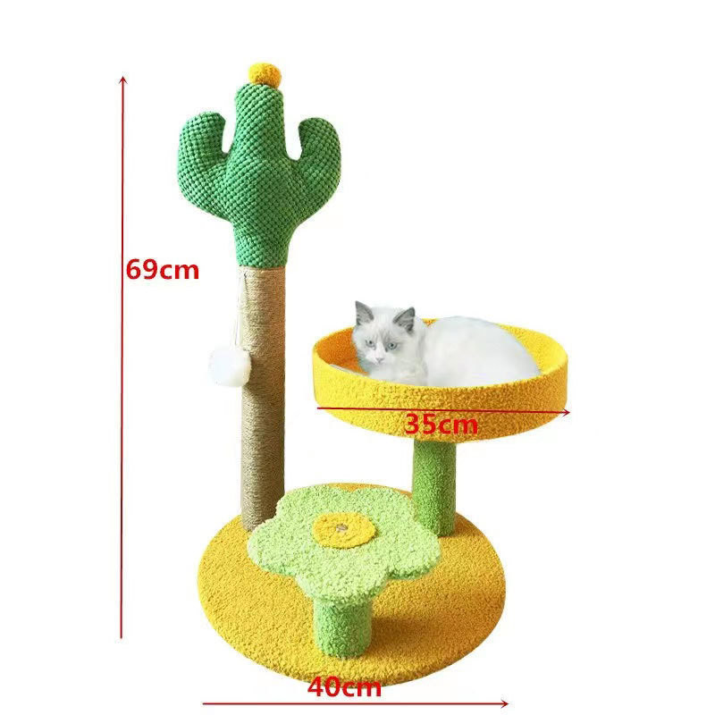 US Sisal and Plush Cat Scratching Post for Kitten 2.700kg Package Gross Weight