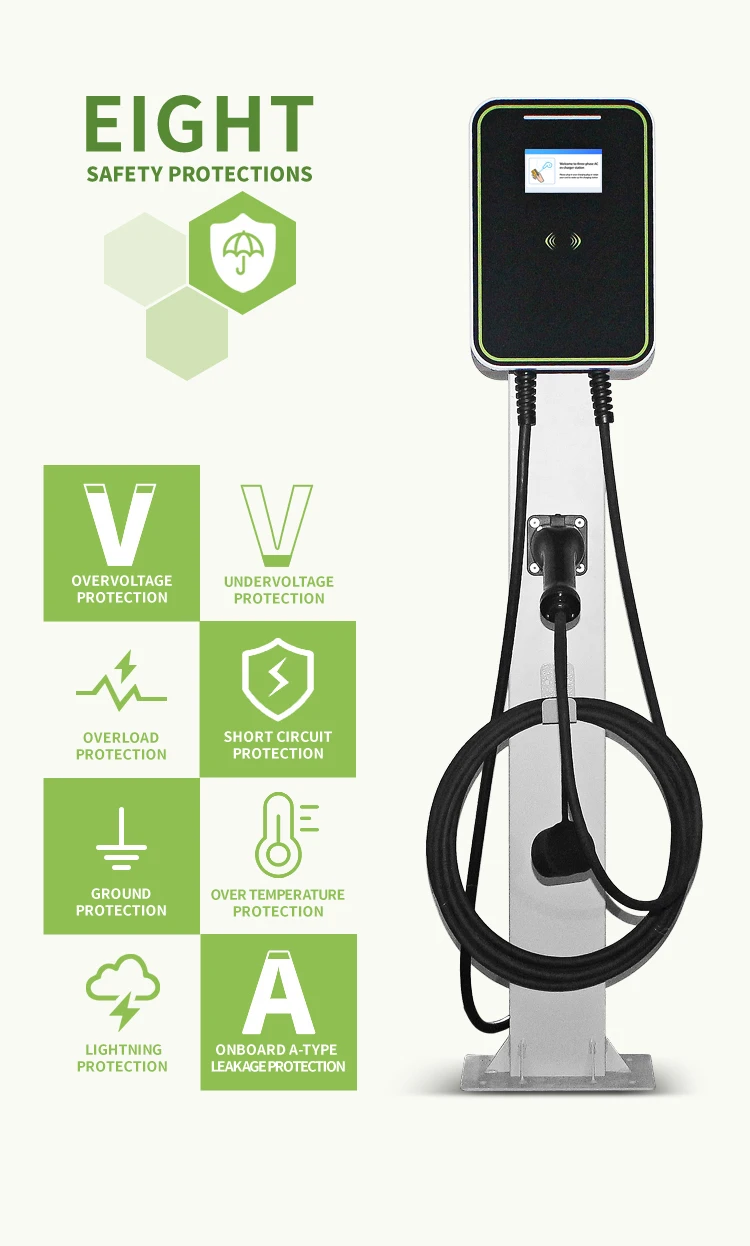 32A 7kw GBT EV зарядное устройство Wallbox EVSE Type 2 Зарядная станция