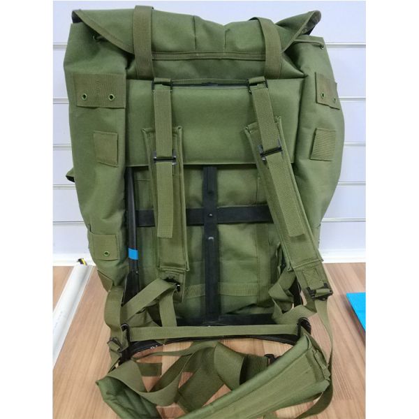 Aluminum Frame 50L Green Backpack for Outdoor Sports and Exploration