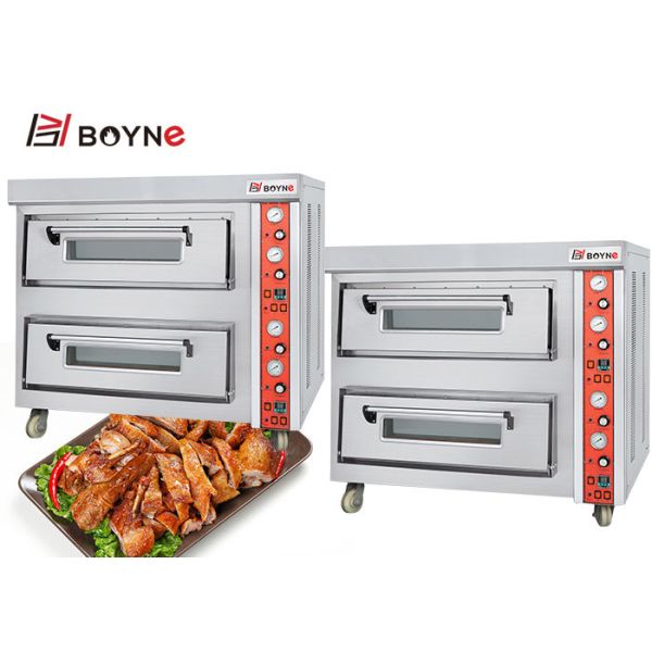 20~500°C High Temperature Stainless Steel Commercial Gas Two Deck Pizza Oven