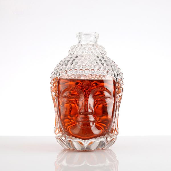 Super Flint Material do corpo de vidro Nórdico Garrafa de vidro vermelho garrafa para venda de Whiskey Vodka