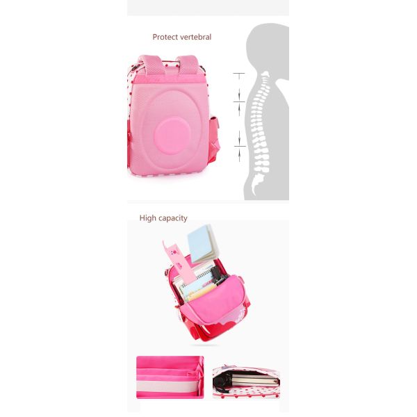 Nohoo 2019 new arrival waterproof lightweight PU 3D cartoon children school bags for girls