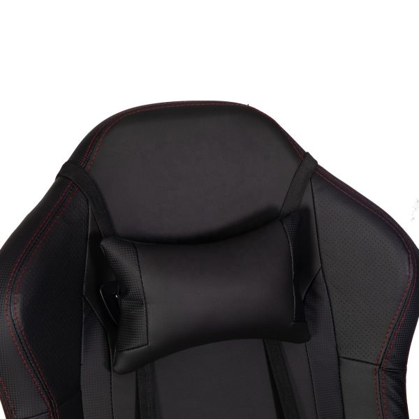 Traditional Design Luxury Gaming Chair with Cup Holder Bluetooth Speakers and Footrest