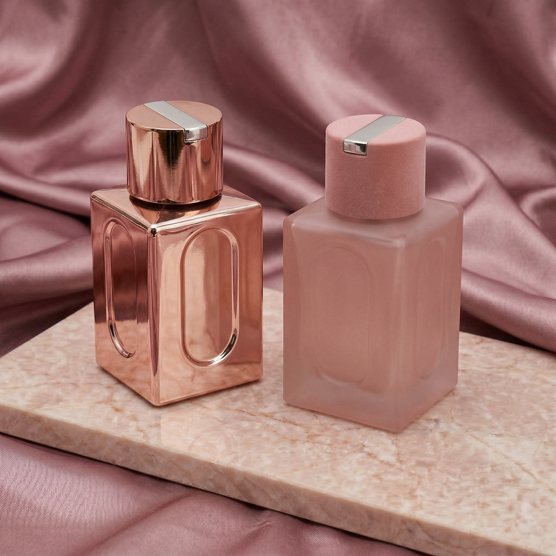 Anding Wholesale Supplier Custom Printing Luxe 100ml Square Premium Refillable Spray Empty Glass Perfume Bottle