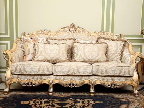 Champagne 4pcs Empire Royal Classical Sofa Set Vintage 3 Seater Sofa Suites
