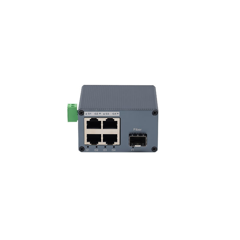 Mini Industrial Gigabit Ethernet Switch 1 SFP Fiber 4 RJ45 Ports 1000Mbps Network Switch