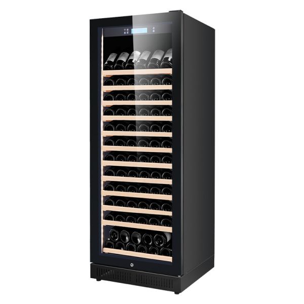 Single Zone Kitchen Wine Cooler with Digital Display, LED Lighting and Solid Wood Construction