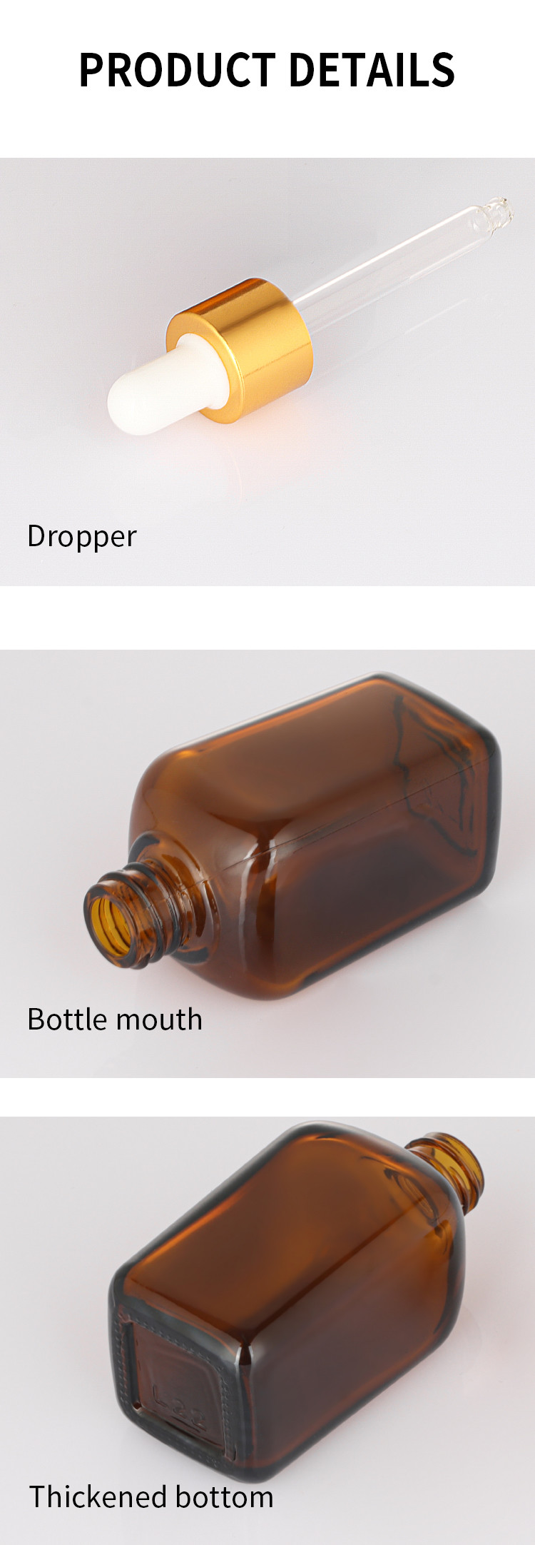 логотипа масла волос контейнера сыворотки капельницы 50ml бутылка сыворотки пустого косметического изготовленного на заказ стеклянная