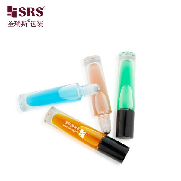 GB1-5ML Thick Bottom Luxury Transparent Glass Roll-On Steel Ball For Perfume Bottle Applicator
