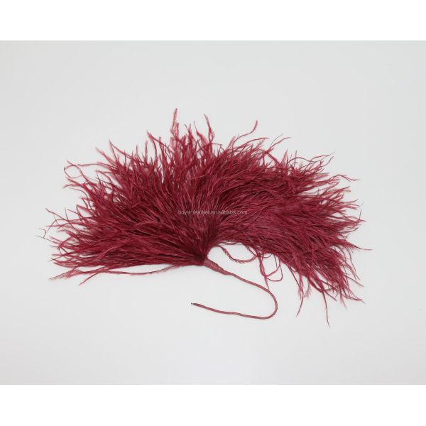 10x20cm Ostrich Feather Headdress Floral Feathers Mount With Wire Accessory