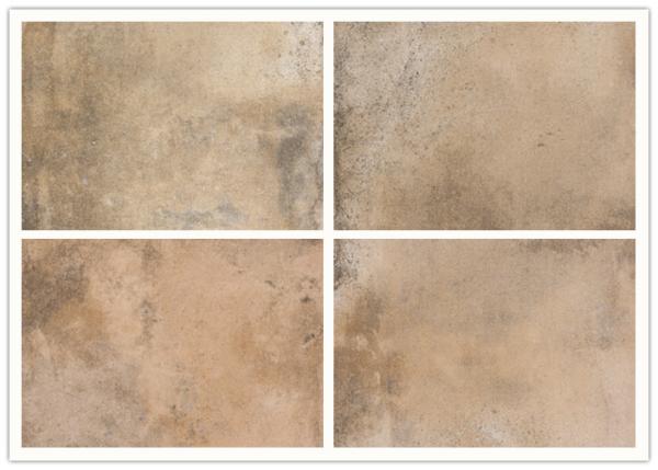 Glazed 600x600 Ceramic Floor Tiles Yellow Accidental Colouring 10mm Thick