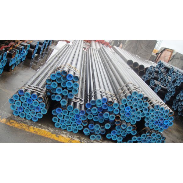 Black Schedule 40 Carbon Steel Pipe A36 For Construction Anti Corrosion