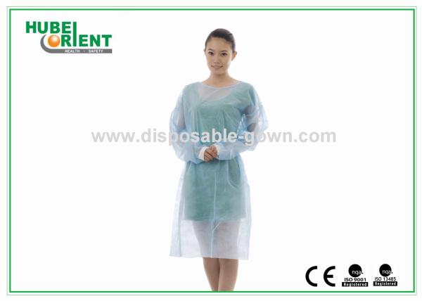 com Pulso Tricoteado PP PE Disponível Uso de Vestidos de Isolamento Resistente à Água Para Hospital