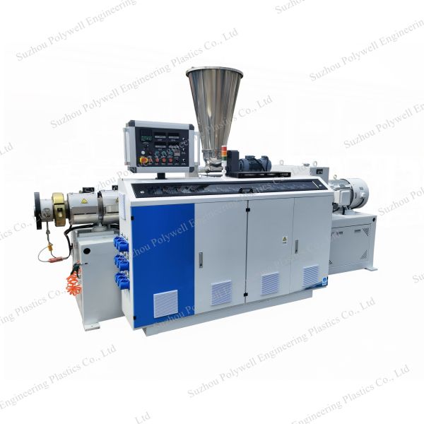 Пластиковое двойное штранг-прессование продукции трубы штрангпресса PVC винта делая машину