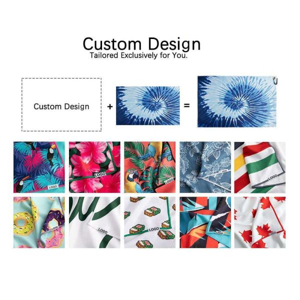 Custom Accessories Hole Golf Towel Custom Logo Microfiber Golf Towel