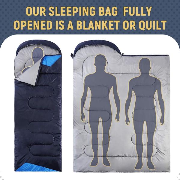Outdoor Sleeping Bag, Cold Weather Sleeping Bag for Girls Boys Mens for Warm Camping Hiking Outdoor Travel Hunting