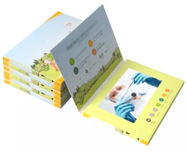 oftcover 7 Hd Hard cover Lcd Screen Video Brochure Advertising Video Cards