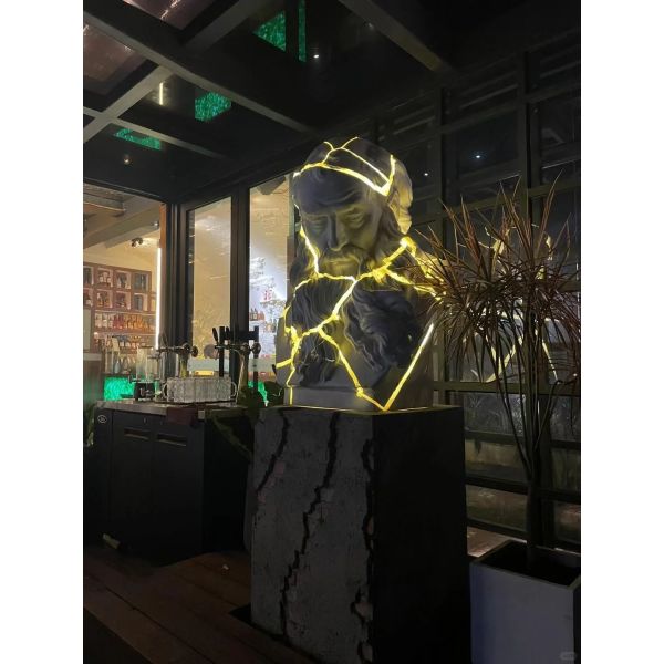 Digital Light Band Cyberpunk Robot Must Visit Club Decoration For Social Media Posts