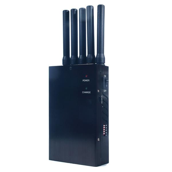5 Antenna Portable High Power Handheld Cell Phone GSM CDMA DCS PHS 3G 4G LTE WiMax Signal Jammer Blocker W/ 20M Radius