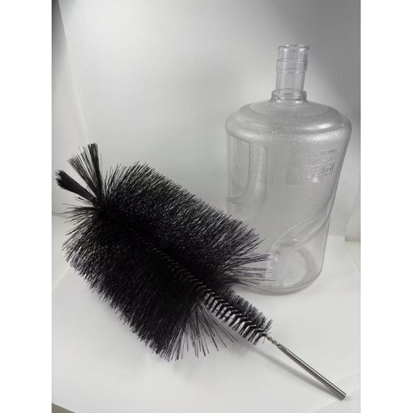 Cepillo de alambre con cerdas de nailon trenzadas para limpieza de botellas de agua de 18.9L y 5 galones