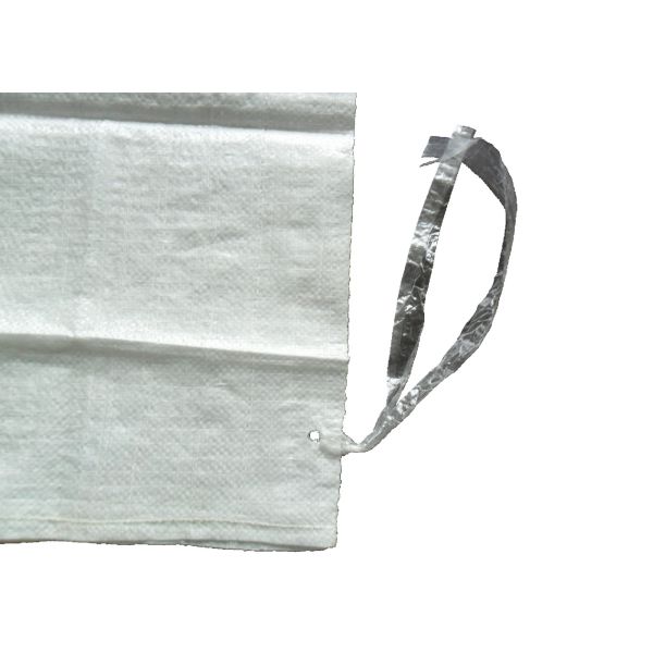 Virgin Material White Woven Polypropylene Sand Bags 50kg With Single Or Double Sewing
