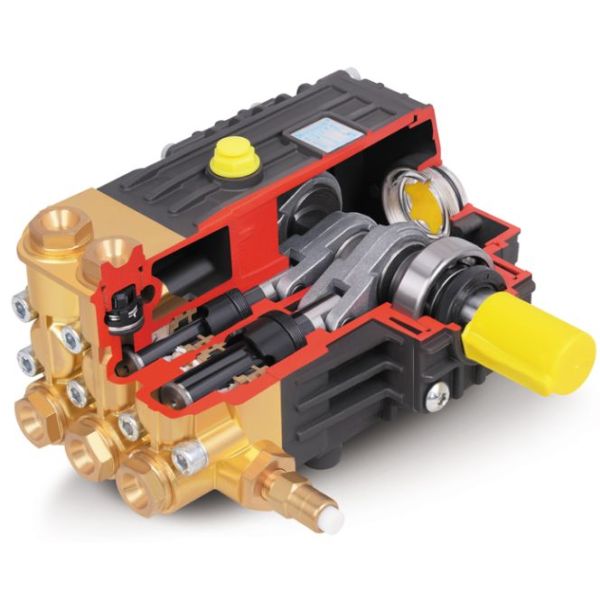 FLOWMONSTER high effective washer pump 3WZ-2014CA Nickel plated high pressure triplex plunger pump 200Bar 19LPM