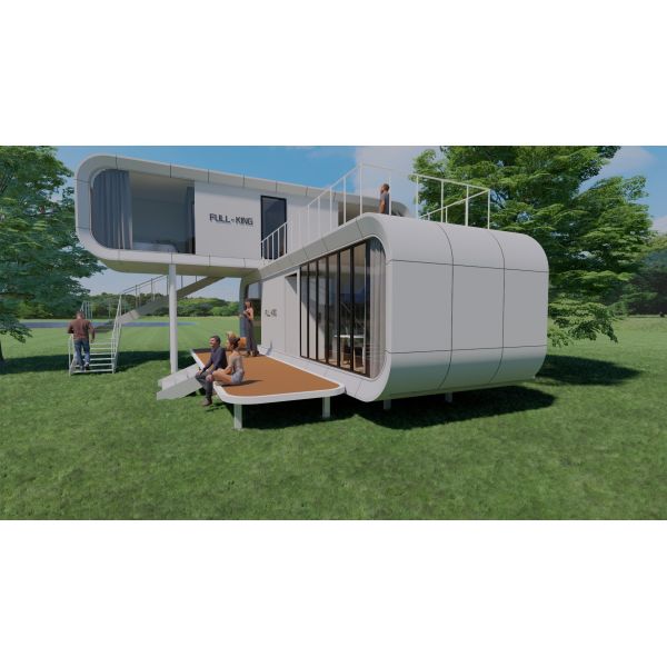 Luxury Apple Cabin for Glamping & Resorts - Prefab, All-Weather, Custom Interior Design