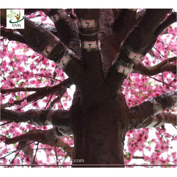 UVG 10 foot pink peach blossom artificial trees indoor for cheap wedding decorations CHR160