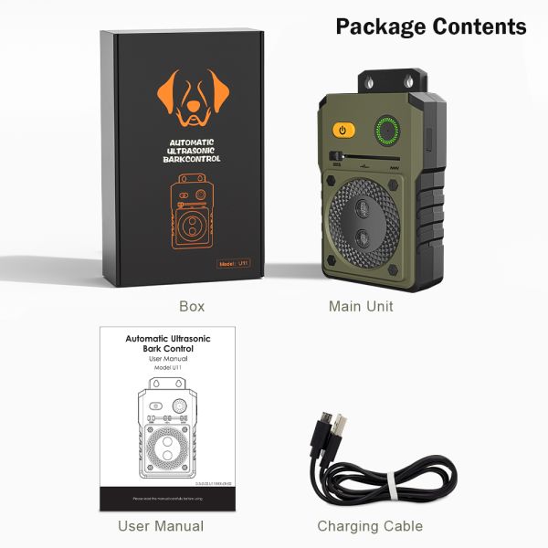 Portable Waterproof Ultrasonic Dog Trainer Plastic Bark Stopper for Dog Barking Control