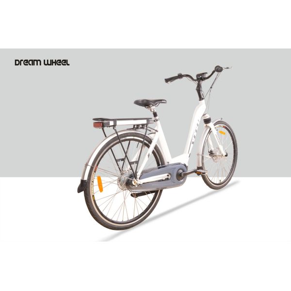 26 Inch Girls Urban E Bikes 250W 48V Aluminum Frame Shimano Derailleur