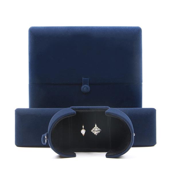 Soft Custom Logo Necklace Ring Gift Box Velvet Color Jewelry Box by Hanhong