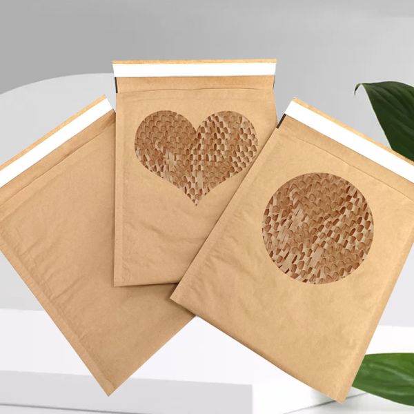 Honeycomb Paper Shipping Mailer Brown Crush Resistant Paper Envelope For Secure