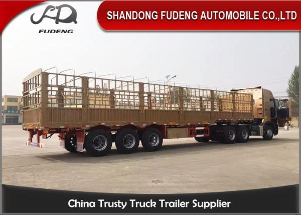 Cargo side wall semi truck trailer with 1200 mm fence for sale