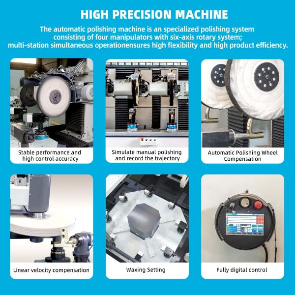 Automatic Brass Fittings Metal Water Tap Hardware Polishing Machine Bathroom Accessories Buffing Equipment