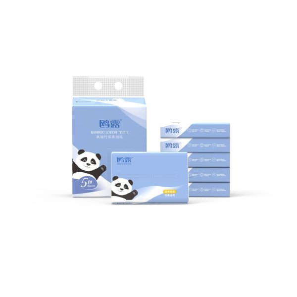 Unbleached 3 Ply Virgin Bamboo Pulp Extra Soft Skin-Friendly Facial Tissues Strong Water Absorption for Certified Custom Printed